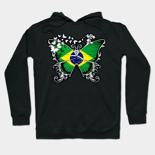 Brazilian Flag Butterfly Hoodie